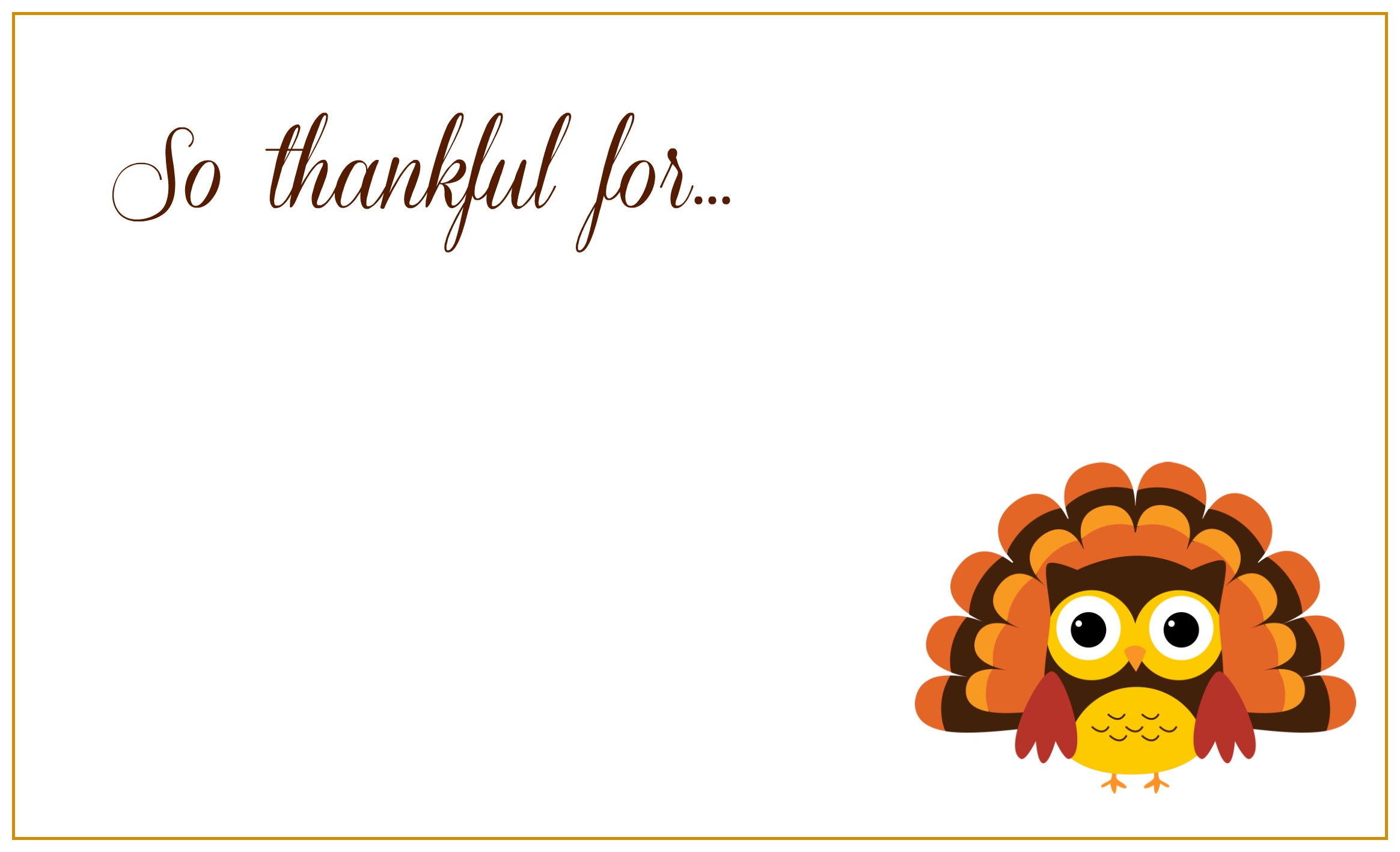Free Printable Place Cards Template Thanksgiving