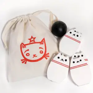 Bowling Kitty Set White