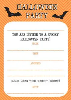 Free Printable Halloween Costume Party Invitations