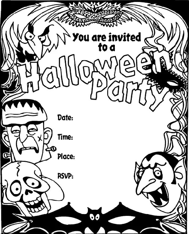 Halloween Party Invitations Free Printable 7