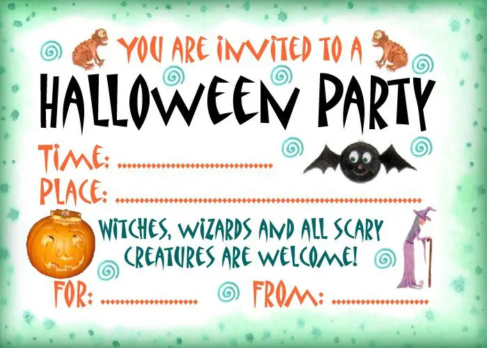 16 Awesome Printable Halloween Party Invitations Kitty Baby Love