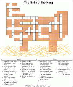 Christian Christmas Crossword Puzzles
