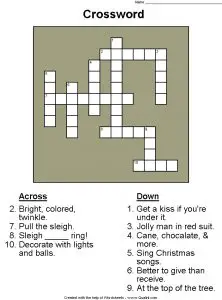 Christmas Crossword Puzzle Games