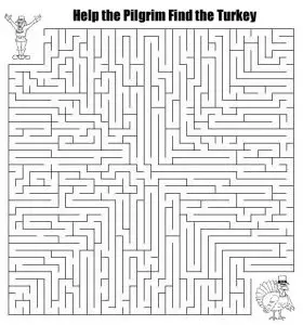 Thanksgiving Maze Printable