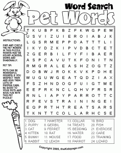 Animal Word Search Games