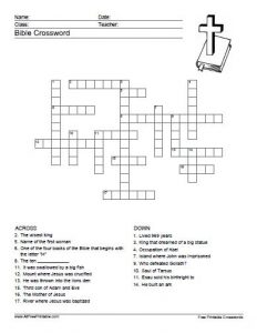 Bible Crossword Puzzles for Youth