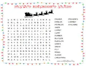 Christmas Themed Word Search