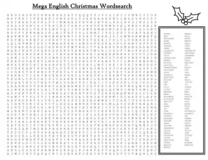 Christmas Word Search to Print