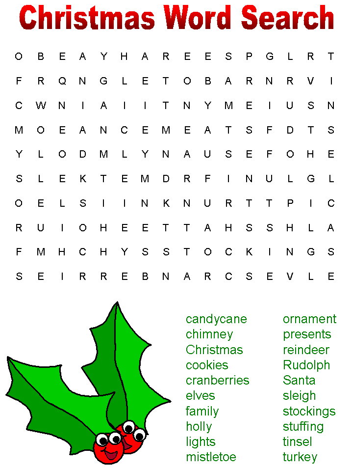 36 Printable Christmas Word Search Puzzles Kitty Baby Love