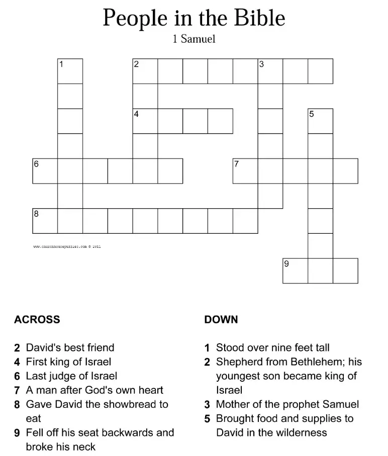 15 Fun Bible Crossword Puzzles - Kitty Baby Love
