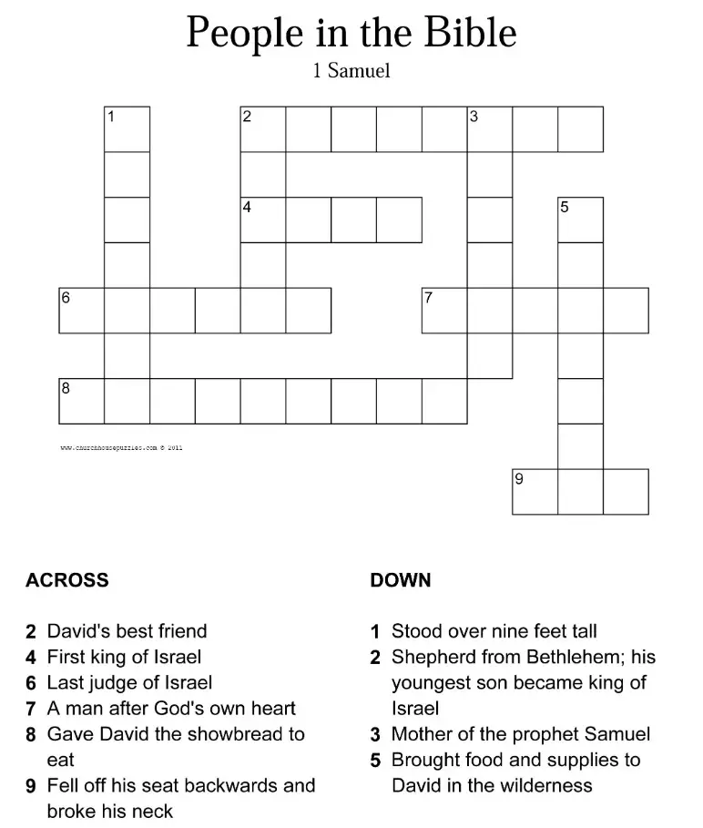 Fun Bible Crossword Puzzles