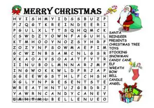 Free Christmas Word Search Puzzles