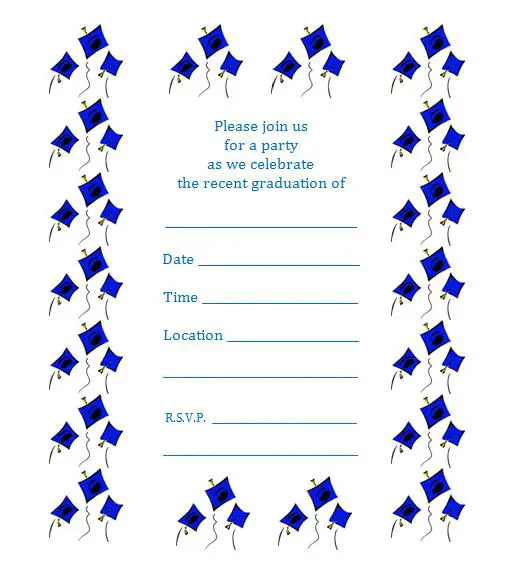 graduation invitation card template free download