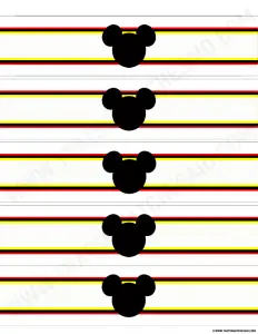 Free Printable Mickey Mouse Water Bottle Labels