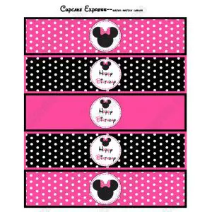 Free Printable Minnie Mouse Water Bottle Labels