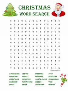 Hard Christmas Word Search