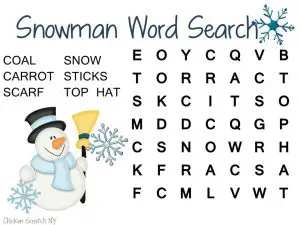 Kids Christmas Word Search Free