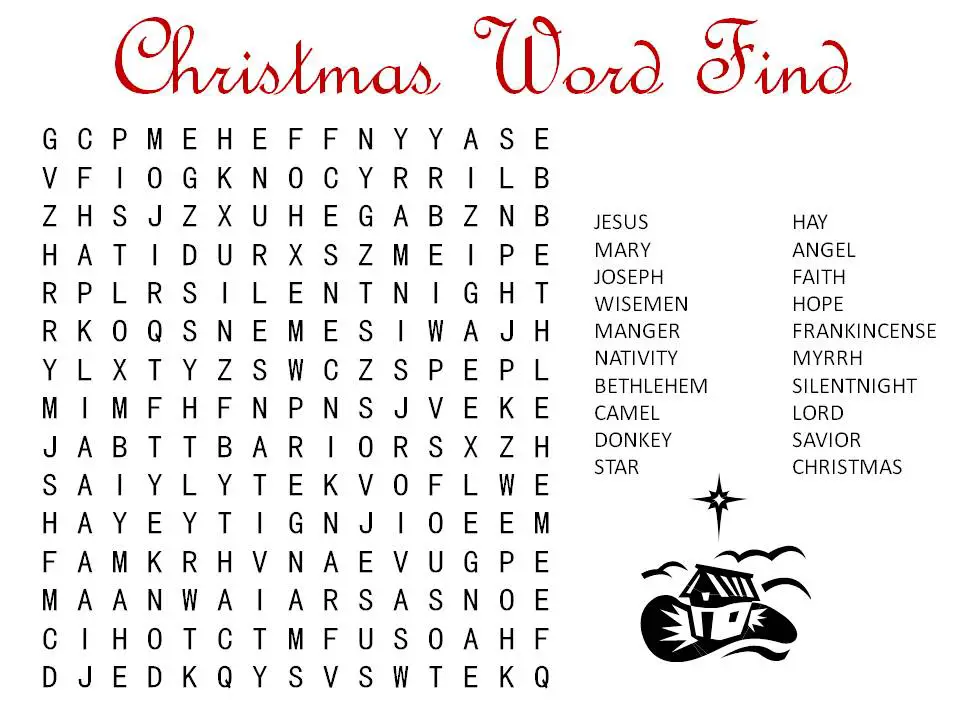 36 Printable Christmas Word Search Puzzles Kitty Baby Love