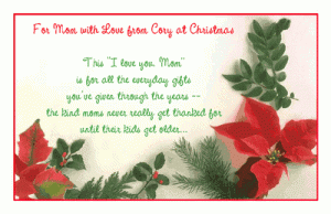 Printable Christmas Cards for Mom