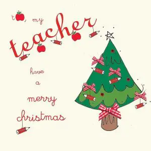 Printable Christmas Cards for Teachers