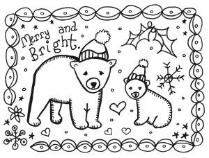 Printable Christmas Cards to Color