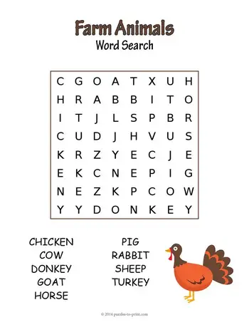 20 fun animal word searches kitty baby love