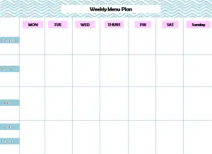 Free Printable Monthly Meal Planner