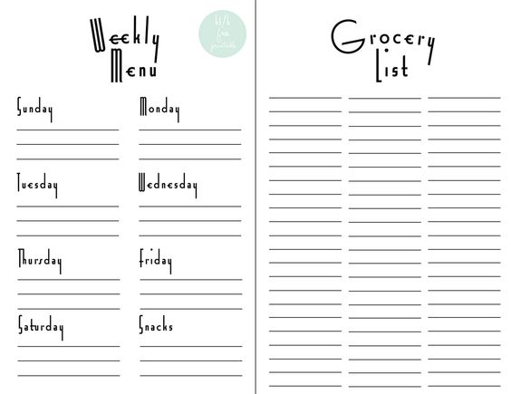 28 Free Printable Grocery List Templates - Kitty Baby Love