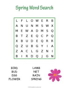 Spring Word Search