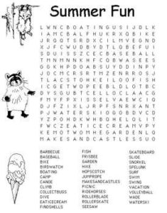 Summer Word Search