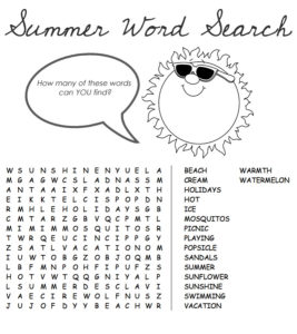 Summer Word Searches