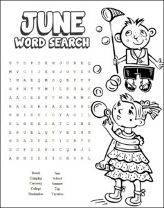 Summer Word Searches Printable