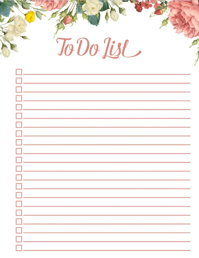 40 Printable To Do List Templates KittyBabyLove