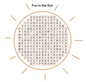 Word Search Summer