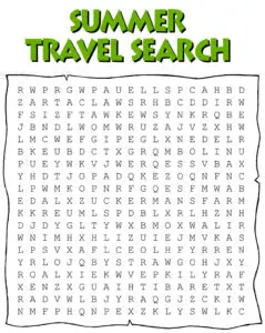 Word Search for Summer