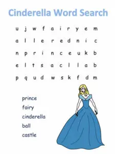 Cinderella Disney Word Search