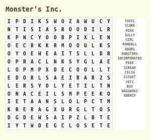 Disney Channel Word Search