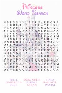 Disney Princess Word Search