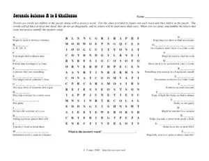 Forensic Science Word Search