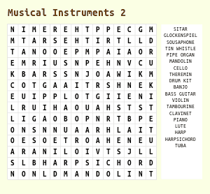 Free Music Word Search