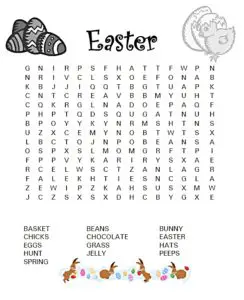 Hard Easter Word Search