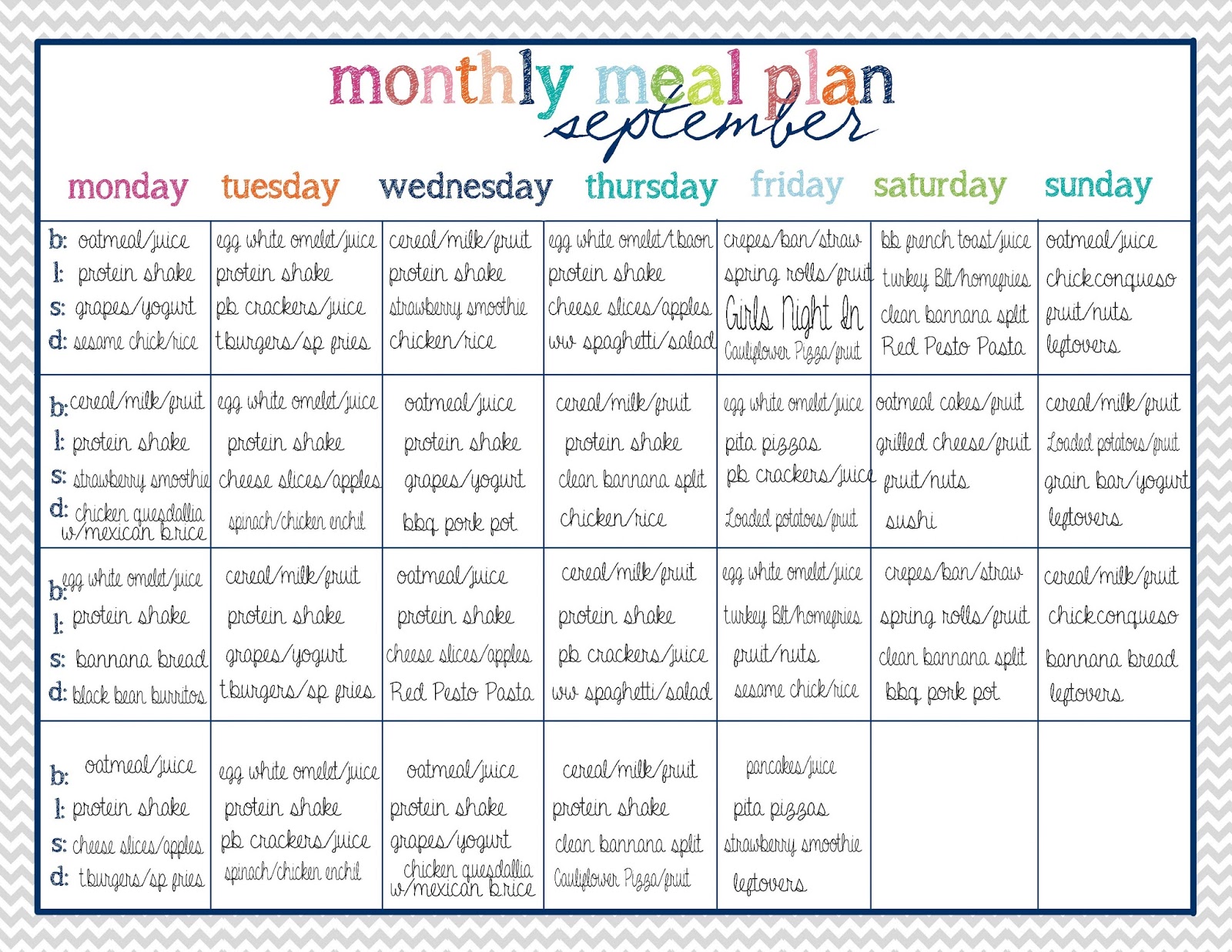 45 Printable Weekly Meal Planner Templates KittyBabyLove