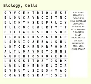 Life Science Word Search