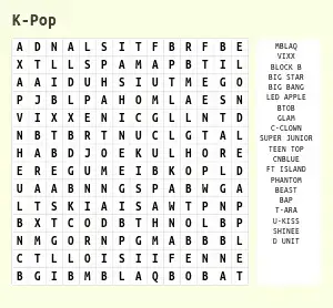 14 cool music word search puzzles kitty baby love