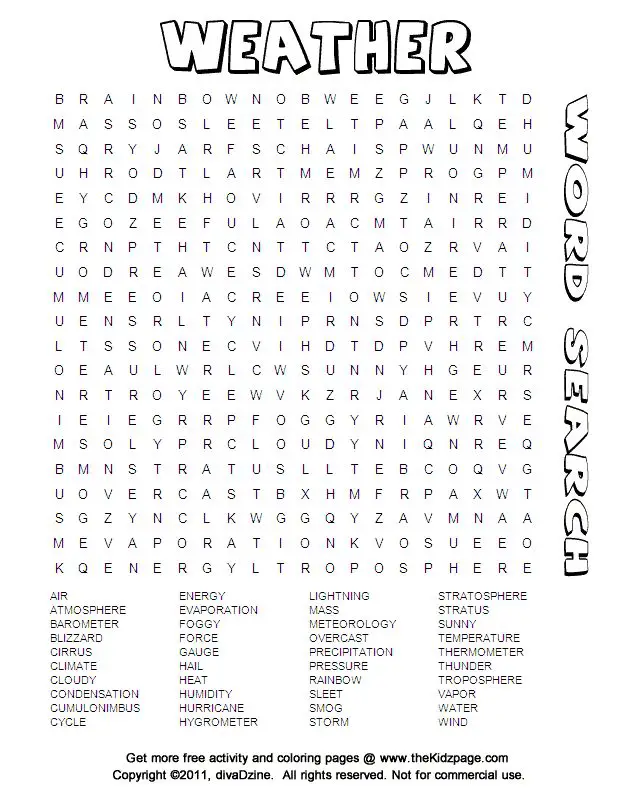 21 knowledgeable science word search kitty baby love