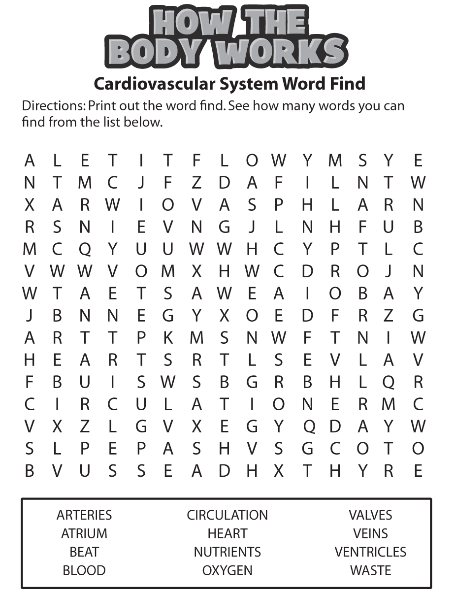 Printable Word Search For Kids Science