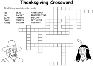 Thanksgiving Crossword Puzzle