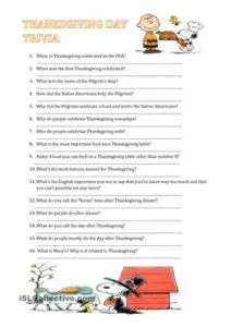 Thanksgiving Day Trivia Questions
