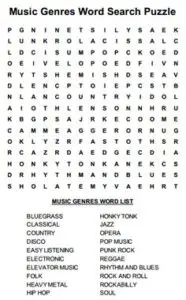 Word Search Music