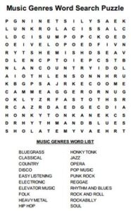 Word Search Music